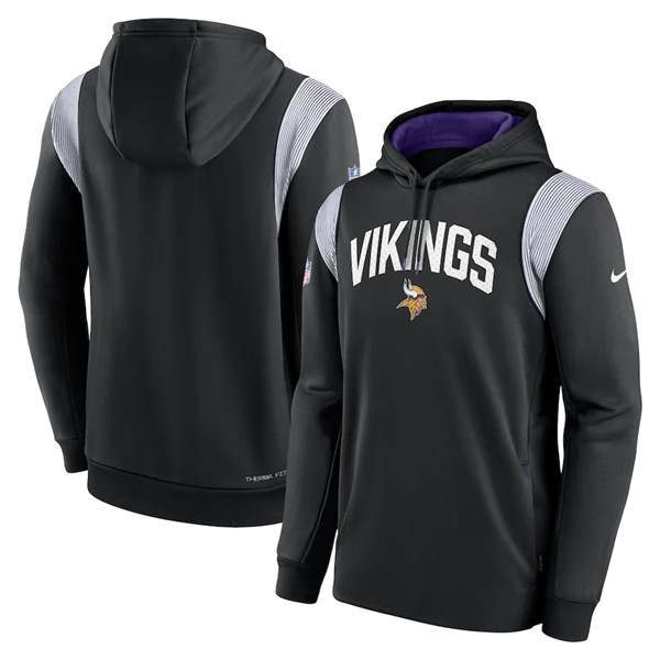 Men's Minnesota Vikings Black Sideline Stack Performance Pullover Hoodie,We sell and wholesale Men's Minnesota Vikings Black Sideline Stack Performance Pullover Hoodie on line form chian!